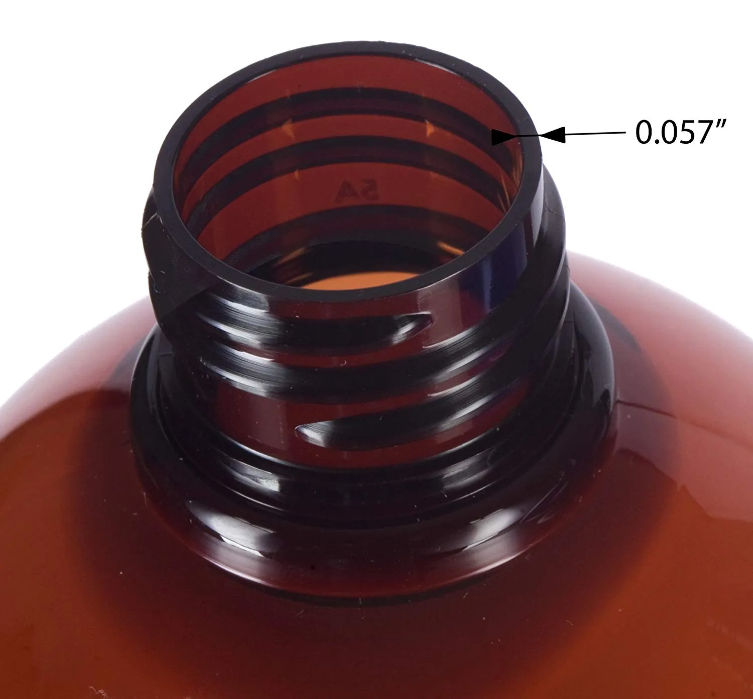 32 oz Amber Plastic Slim Cosmo Trigger Spray Bottle with White Sprayer (4 Pack)