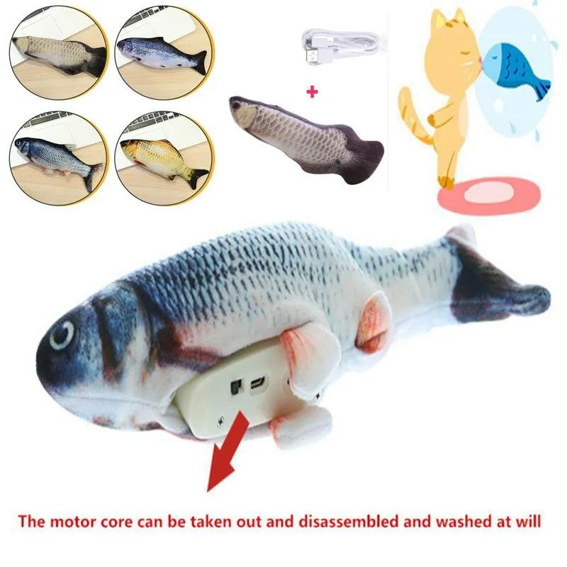 3D Fish Shape Interactive Cat Toy