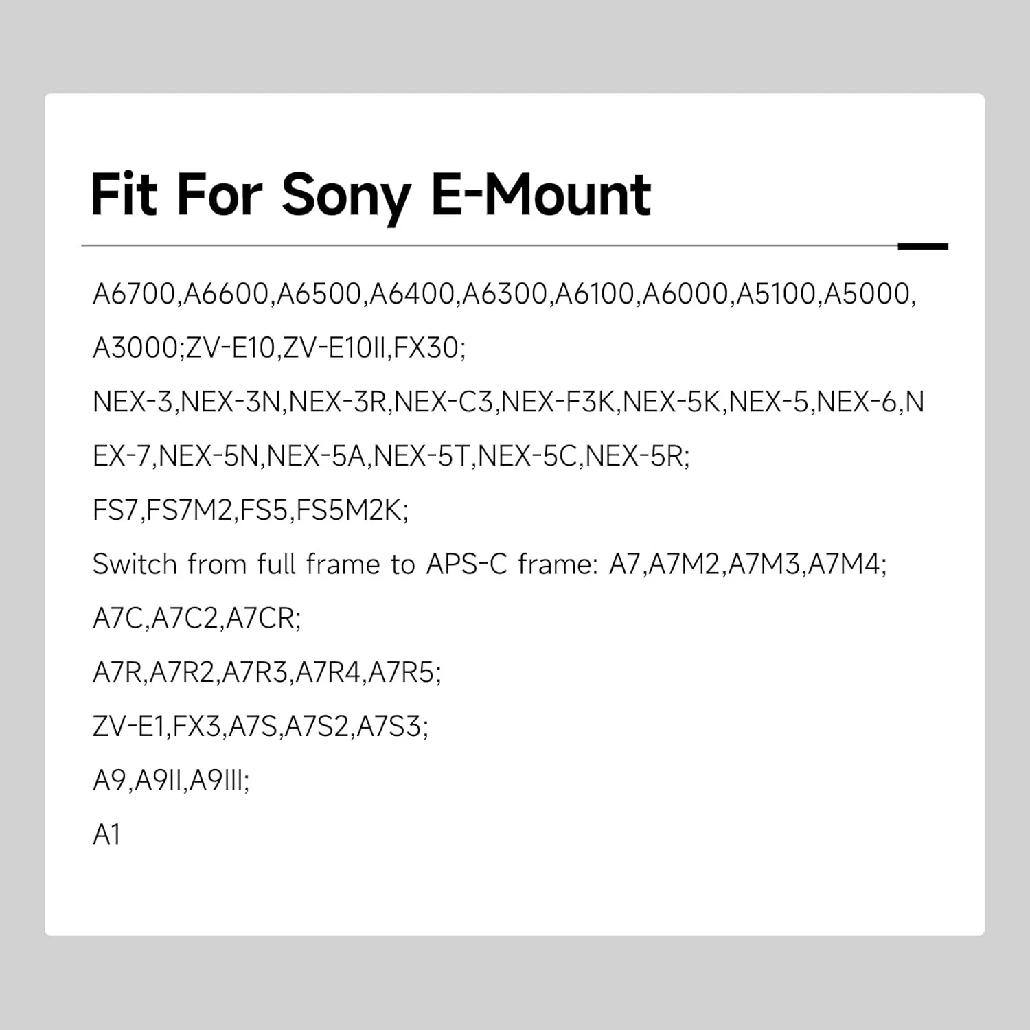 50mm F1.4 Big Aperture APS-C Manual Focus Mirrorless Camera Lens, Fit for Sony Alpha ZV-E10, A7IV, A6400, A7II, A7SIII, A7III, A7C, A6600, A6100, A7RIV, A6000, A7RIII (Black)