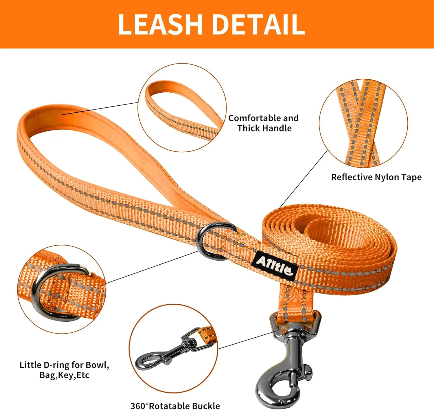AIITLE Dog Harness, Spring No-Pull Cat Harness with a Leash, Adjustable Reflective Dog Vest, Cat Harness Escape Proof, Outdoor Walking, Camping for Extra Small Dogs and House Cats Orange XXXS