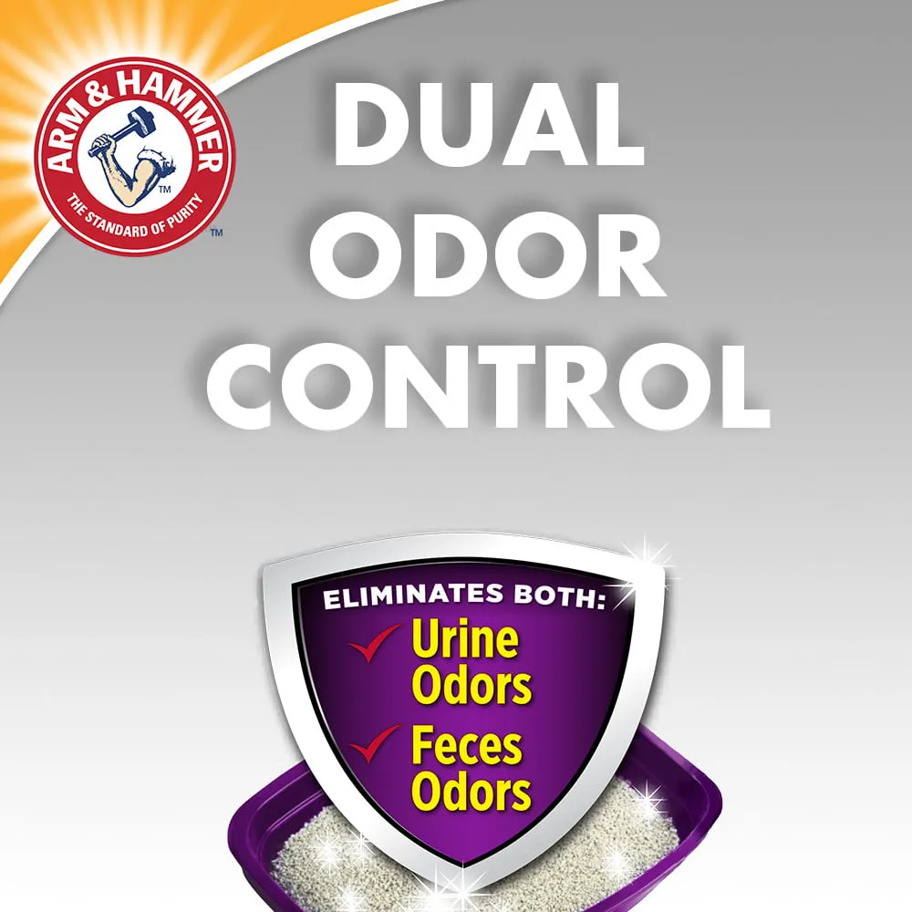Arm  Hammer Double Duty Dual Advanced Odor Control Scented Clumping Cat Litter, 40lb