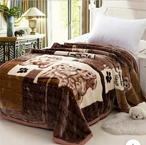 Bezzilish Home y Soft Floral Double Bed Embossed Double Ply Mink Blanket for Winters - Embossed Design That Will Enhance Your Room with Vibrant Attractive - (Multicolor)