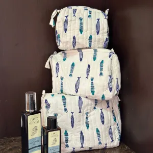 Cotton Quilted Kit | Machli Printed | Set of 3