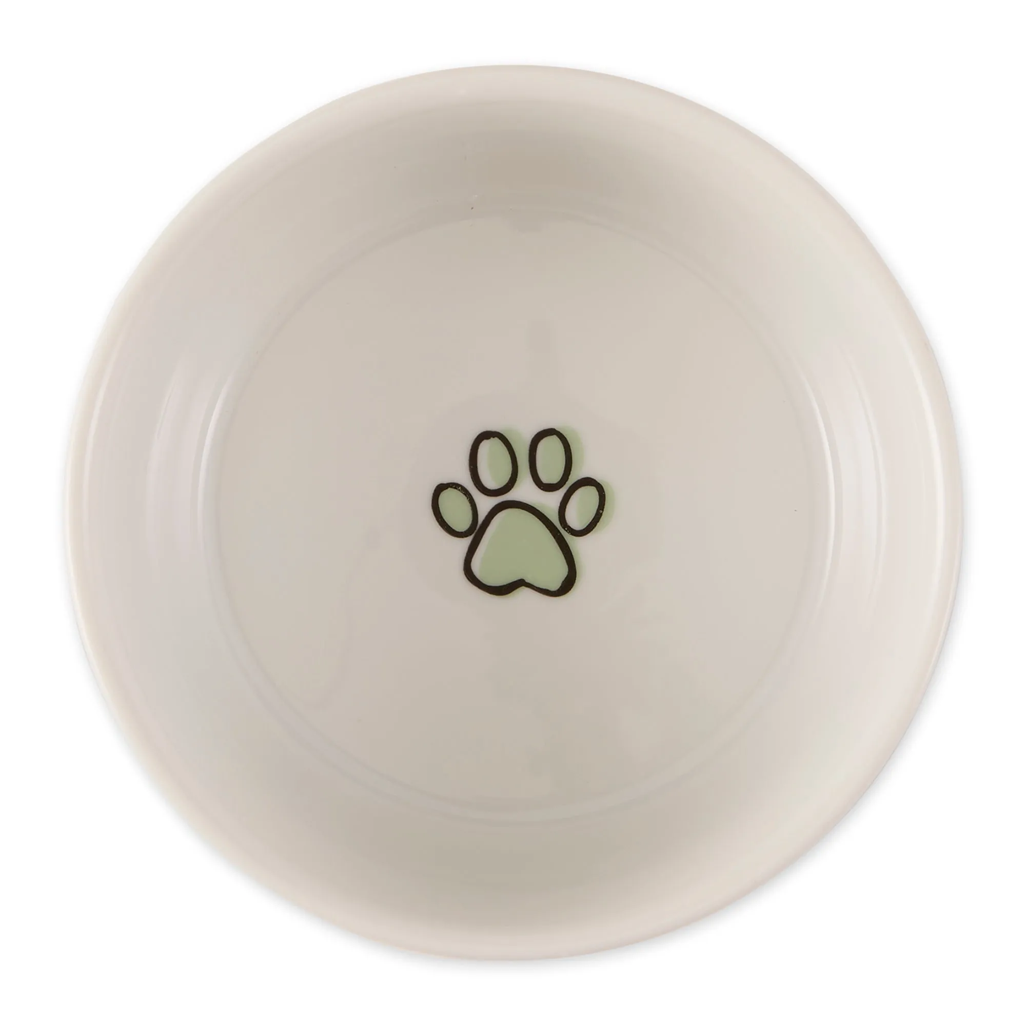 Desert Sage Petite Check Pet Bowl Set of 2, Small - 3/4 C Capacity