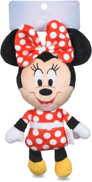 Disney Minnie Mouse Cat Kicker Toy with Catnip, 9in | Fun Cat Toys Inspired by Disney Mickey and Friends