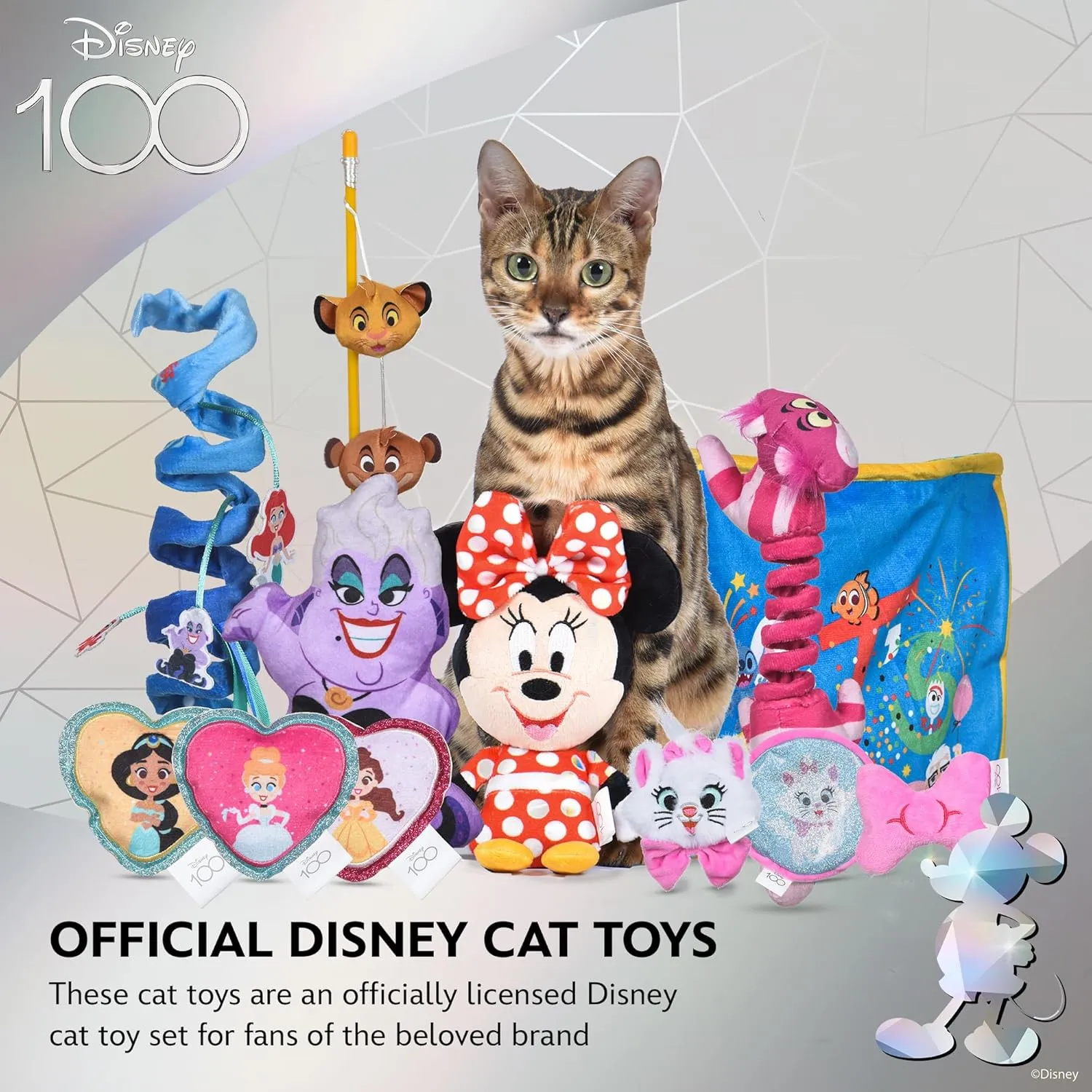 Disney Minnie Mouse Cat Kicker Toy with Catnip, 9in | Fun Cat Toys Inspired by Disney Mickey and Friends