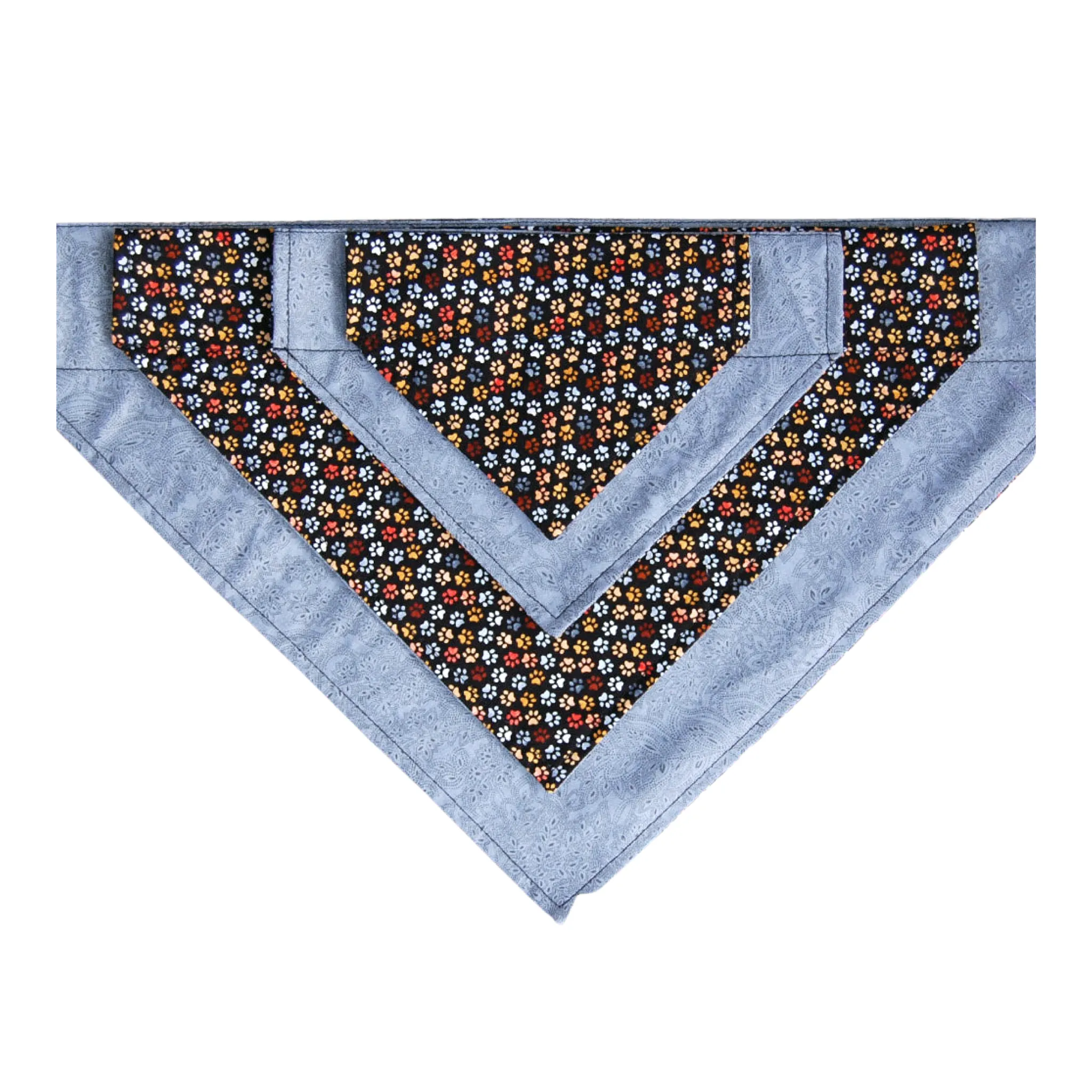 Dog Scarf - Dog Paws/Gray