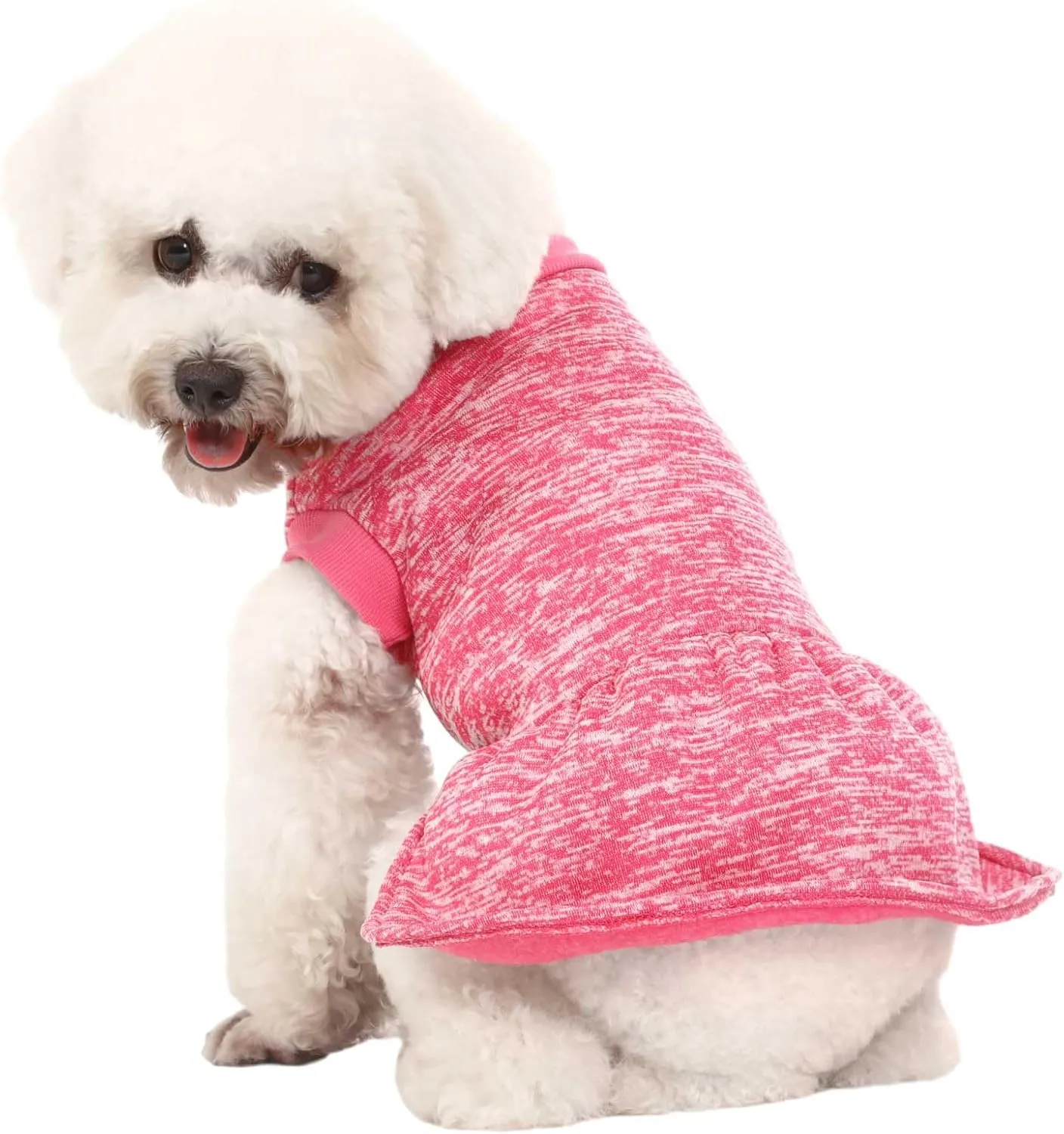 Dog Sweater, Dog Sweaters for Small Dogs, 2, 3 Pack Warm Soft Pet Clothes for Puppy, Medium Large Cat, Dogs Girl or Boy, Dog Shirt for Winter Christmas (Dress Pink Purple HotPink, X-Large)