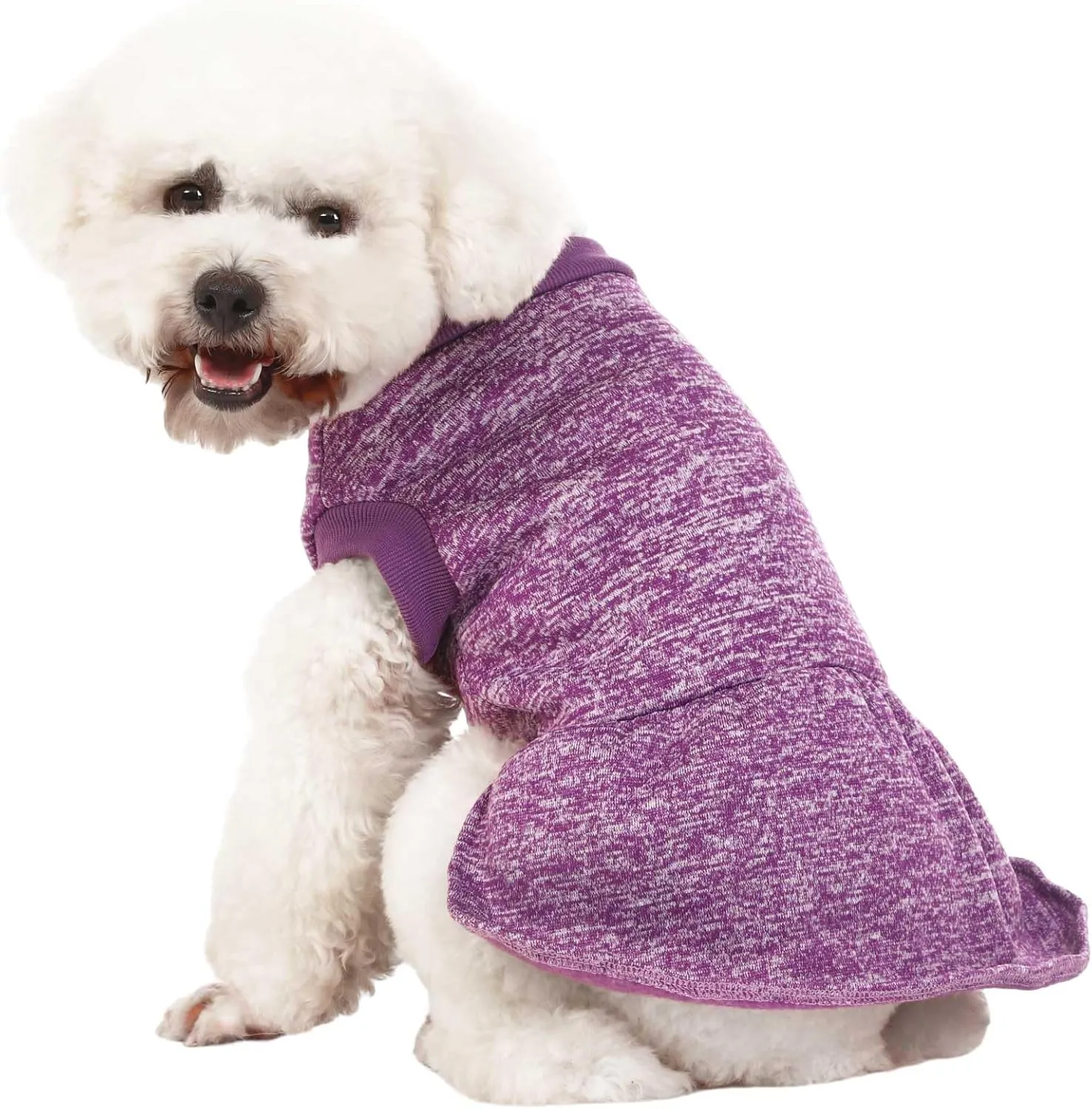 Dog Sweater, Dog Sweaters for Small Dogs, 2, 3 Pack Warm Soft Pet Clothes for Puppy, Medium Large Cat, Dogs Girl or Boy, Dog Shirt for Winter Christmas (Dress Pink Purple HotPink, X-Large)