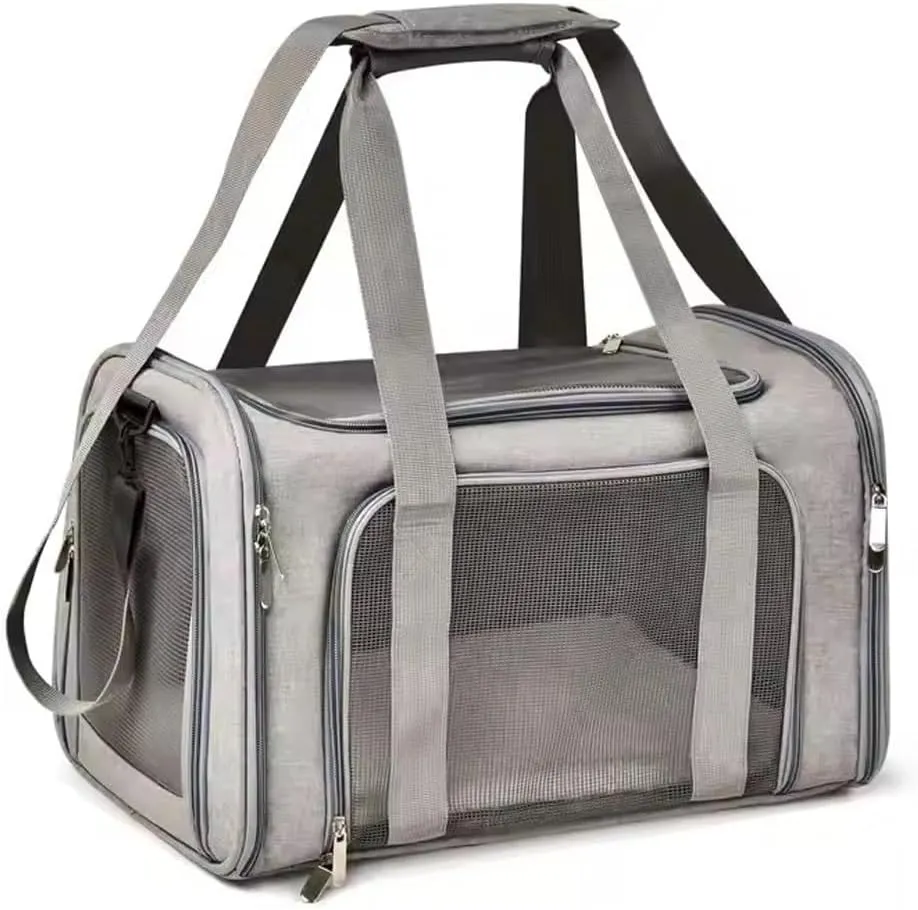 Durable Expandable Pet Carrier - Airline Approved Cat Bag for Travel, Comfortable & Breathable, Ideal for Cats and Small Dogs, Perfect for Short and Long Trips