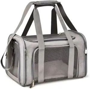Durable Expandable Pet Carrier - Airline Approved Cat Bag for Travel, Comfortable & Breathable, Ideal for Cats and Small Dogs, Perfect for Short and Long Trips