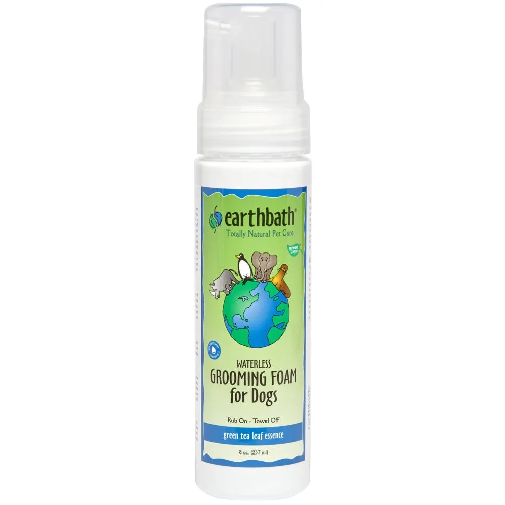 Earthbath Green Tea Leaf Essence Waterless Grooming Foam For Dogs 7.5oz