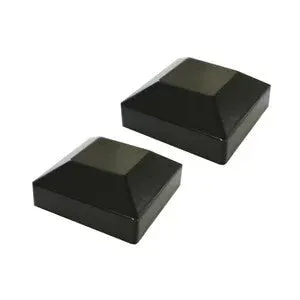 Fencing Aluminum Post Caps Pack of 2 H50mm, W50mm Black