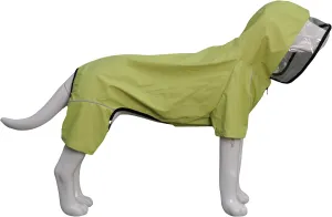 Four-Legged Full Coverage Waterproof Dog Raincoat with Reflective Features Pet Raincoats for Large Medium Small Dogs Light Green L