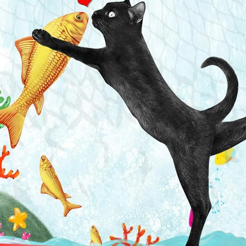 Goldfish Cat Toys with Catnip Plush Stuffed Fishes Cutest Interactive Cat Chew Toys