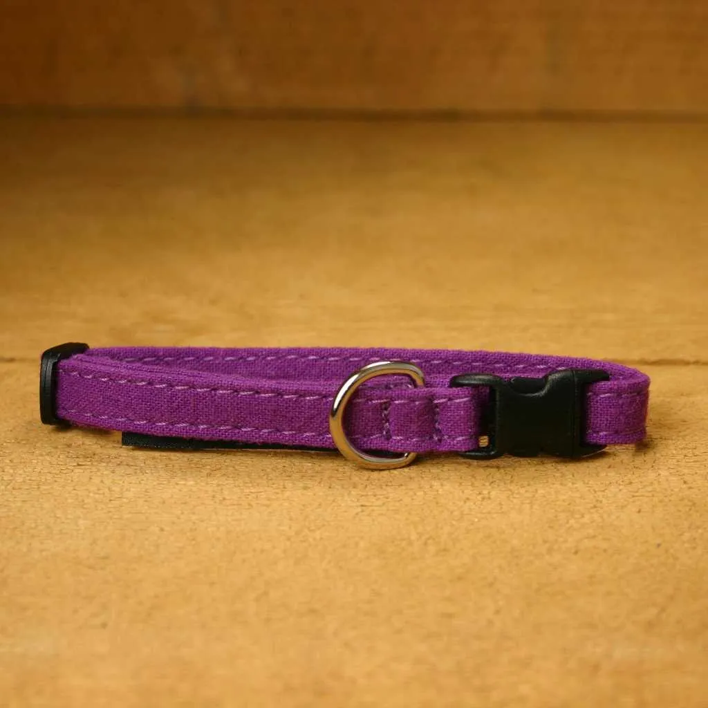 Hemp Toy Dog Collar Plum