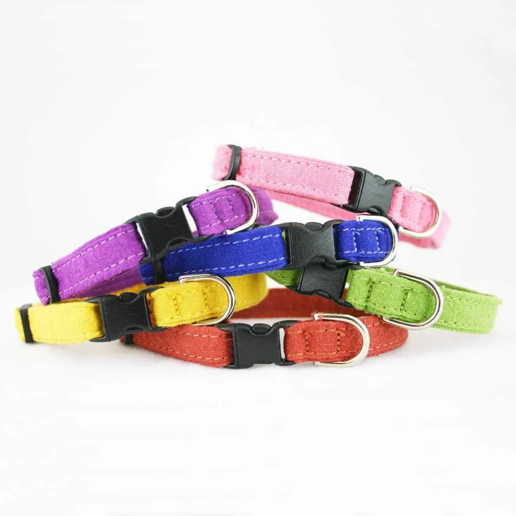 Hemp Toy Dog Collar Plum
