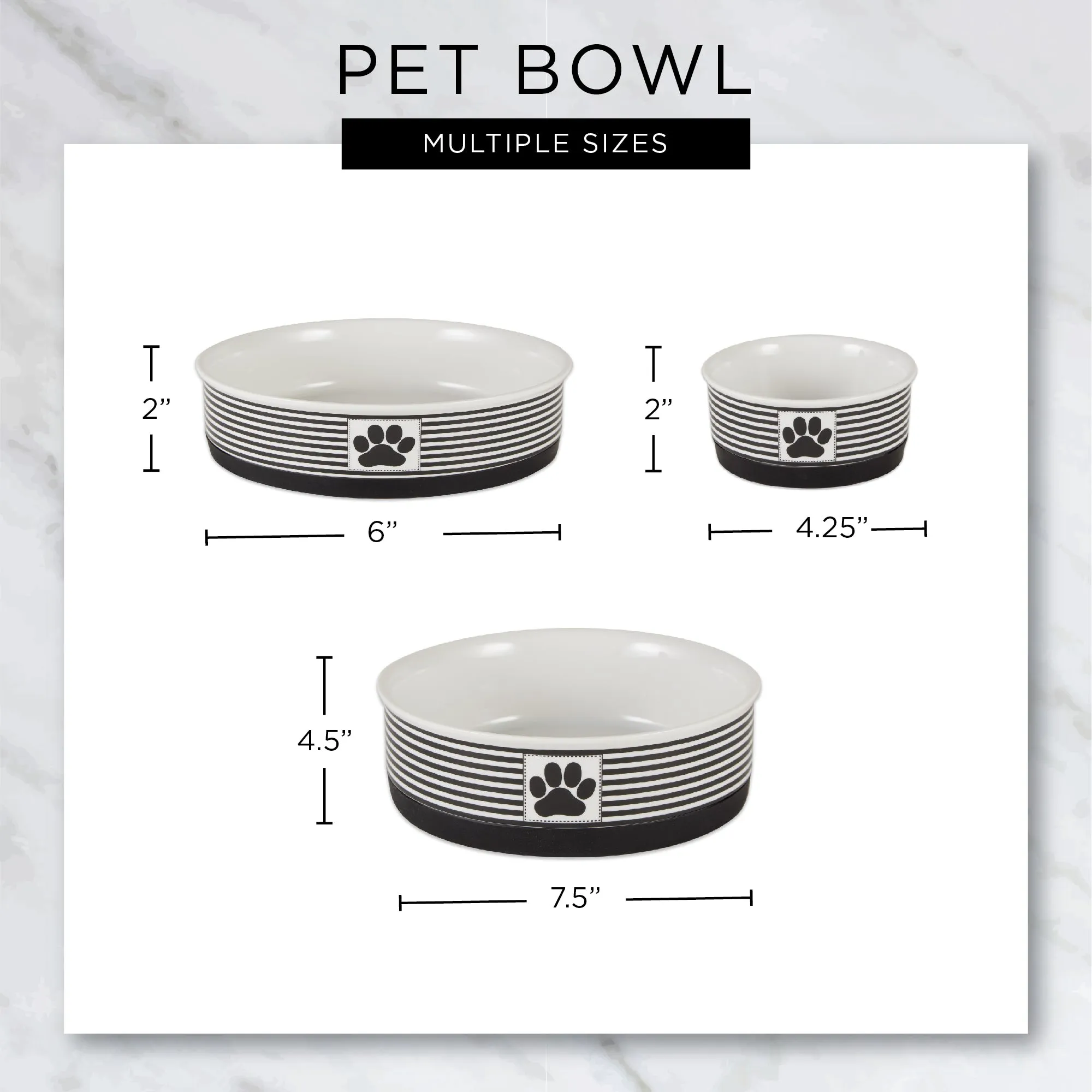 Hunter Green Dog Show Pet Bowl Set/2, Large 3.75 C. Capacity