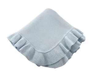 Knitted Blanket w/ Ruffle Edge