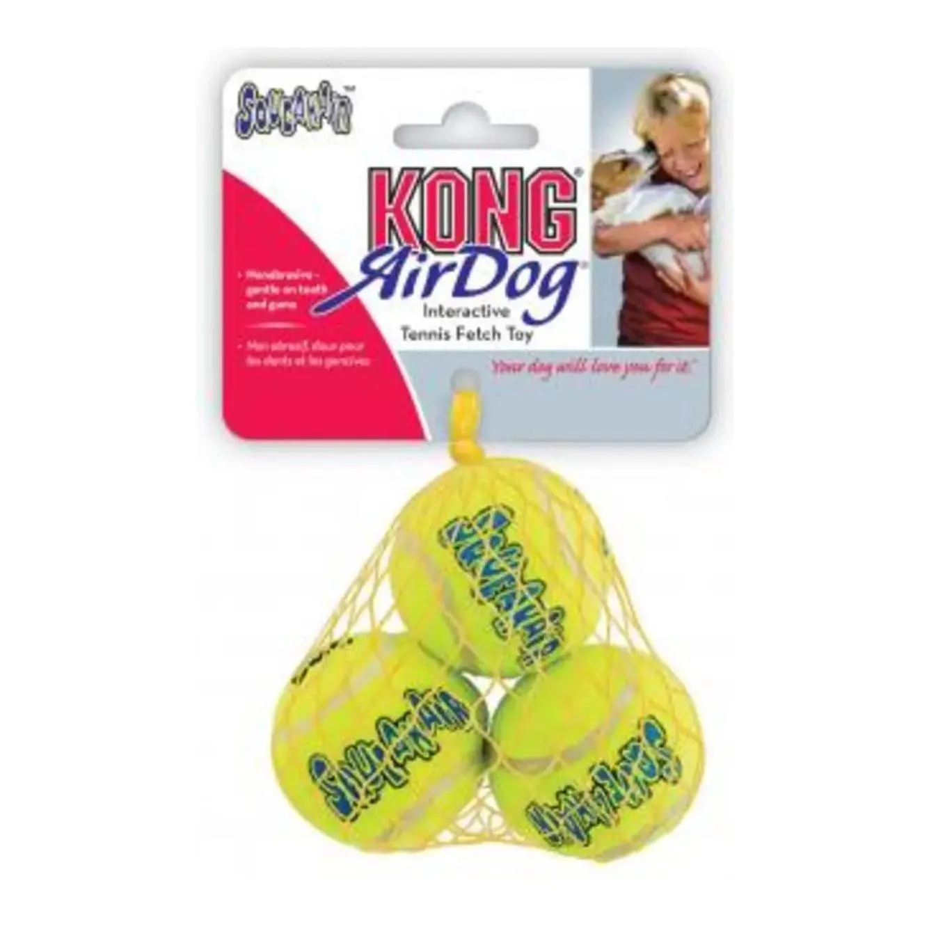 Kong SqueakAir Balls Dog Toys Yellow