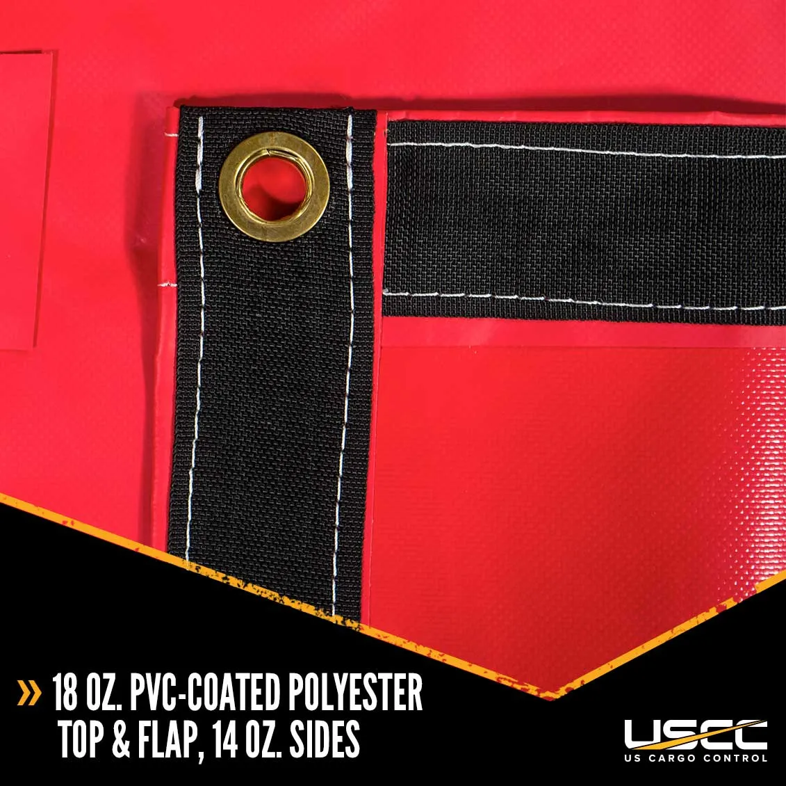 Lumber Tarp - 20' x 28' (6' Drop & Flap) - 14 oz./18 oz. Combo Red Tarp