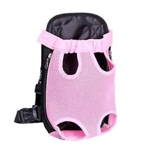 M 30*20cm pink Outdoor portable pet bag, breathable Mesh backpack for cats and dogs AZ19620
