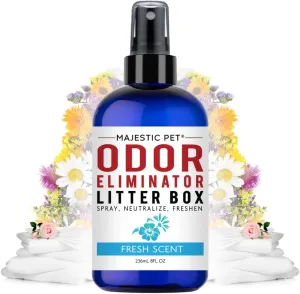 Majestic Pet Litter Box Deodorizer 8 FI Oz  Cat Litter Box Odor Eliminator - Litter Odor Eliminator Works on all Litter Types  Cat Litter Deodorizer Spray Fresh Scent