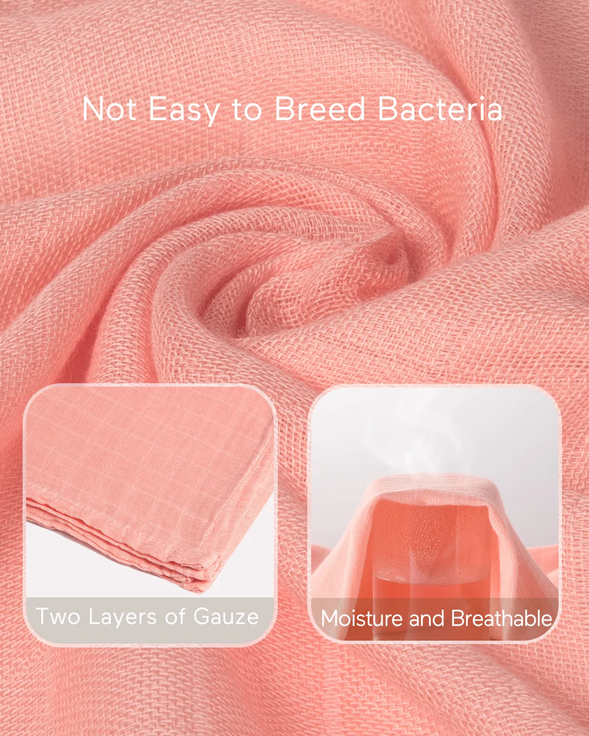 Momcozy Softness Swaddle Blankets -  Heart Flower (4 Pack)