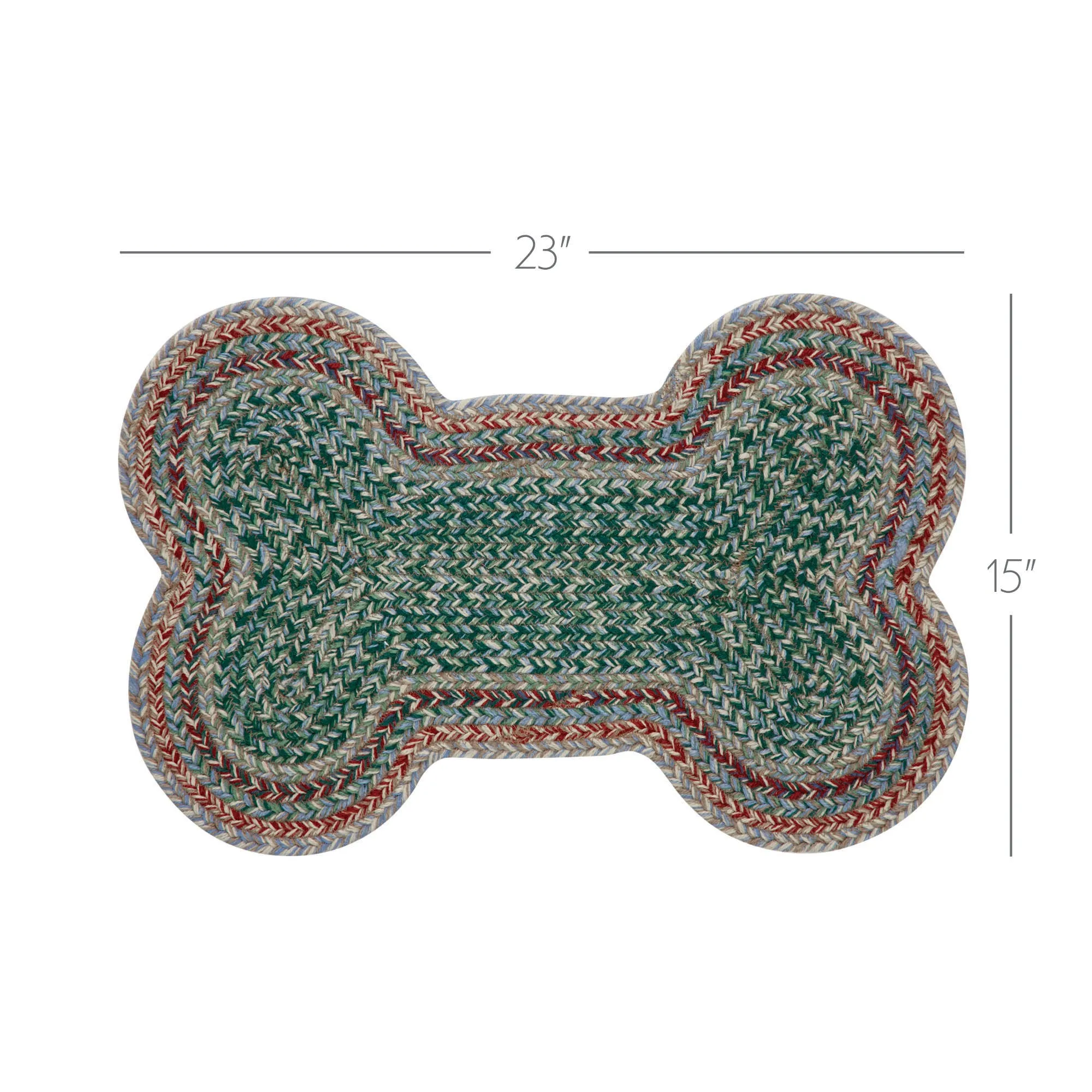 Multi Colored Bone Rug Indoor/Outdoor 15" x 23"