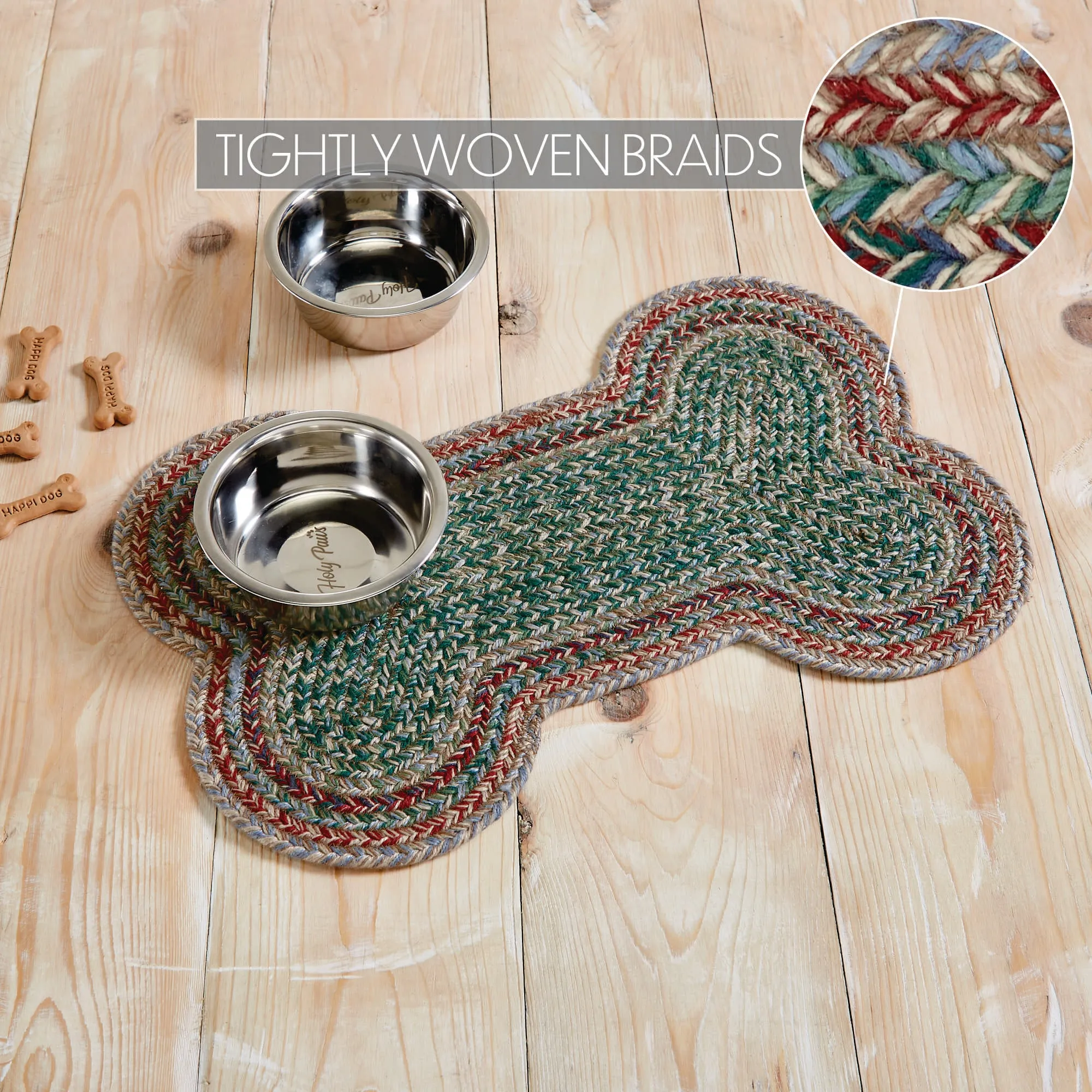Multi Colored Bone Rug Indoor/Outdoor 15" x 23"