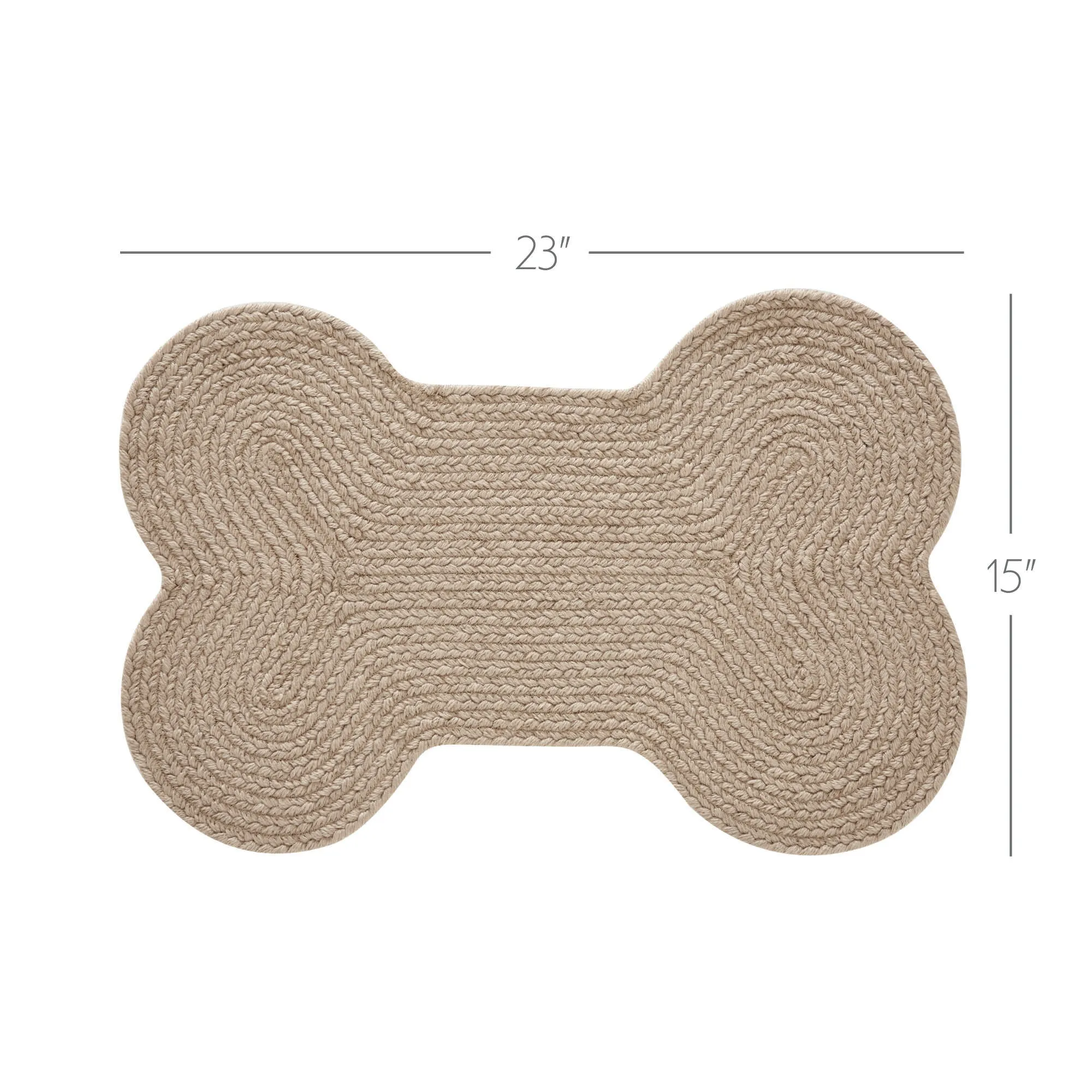 Natural Indoor/Outdoor Medium Bone Rug 15'' x 23''