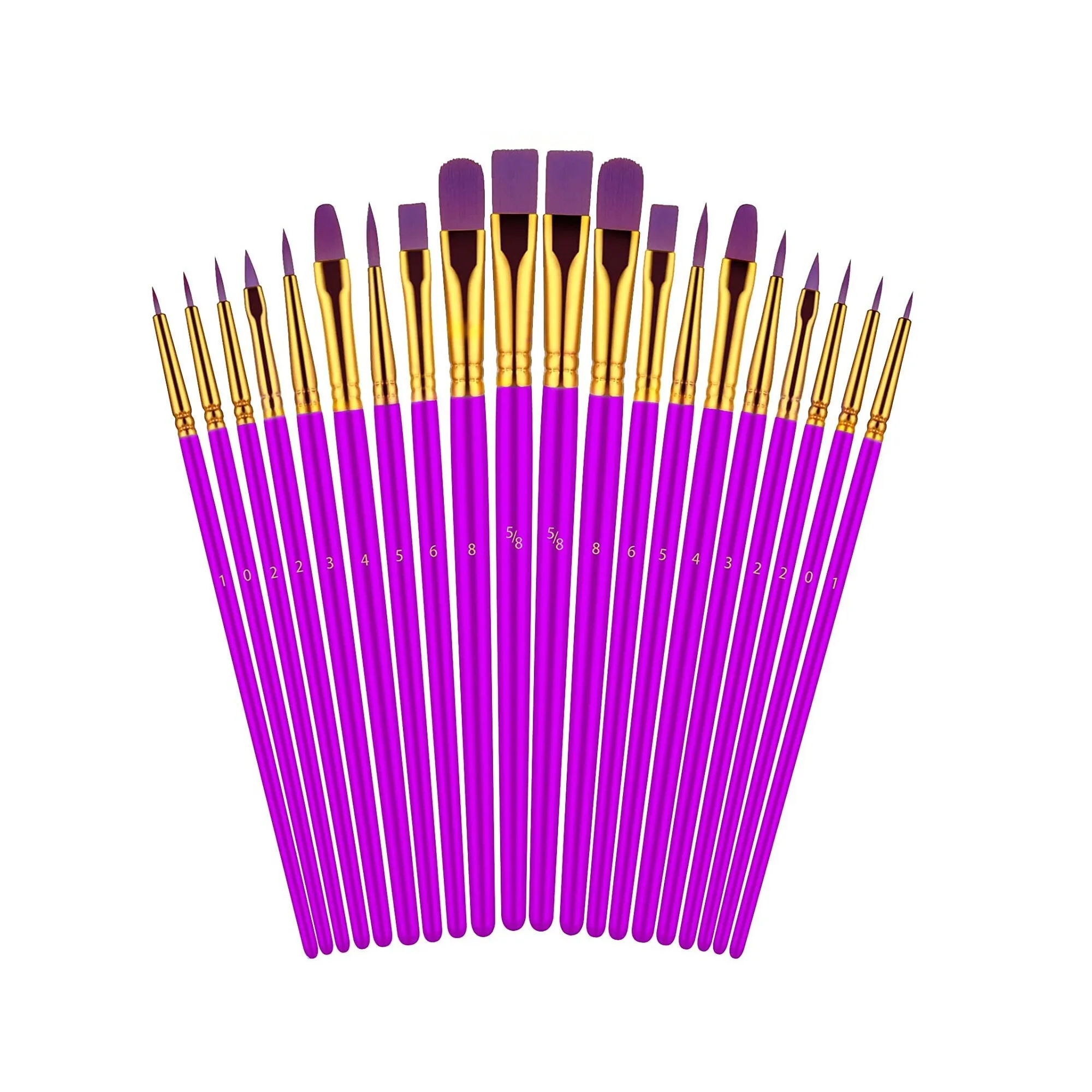 Paint Brushes Set | 20 Pcs Paint Brushes for Acrylic Painting | Oil Watercolor Acrylic Paint Brush