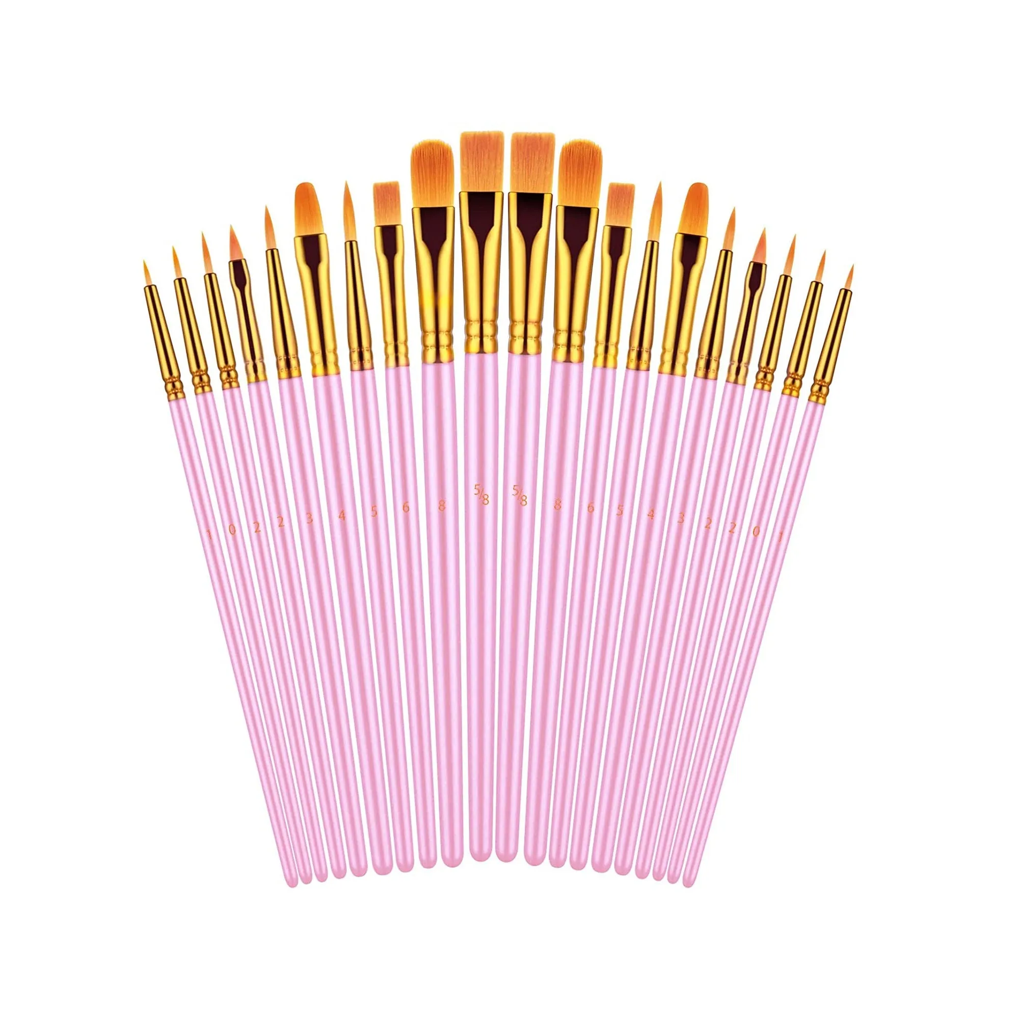 Paint Brushes Set | 20 Pcs Paint Brushes for Acrylic Painting | Oil Watercolor Acrylic Paint Brush