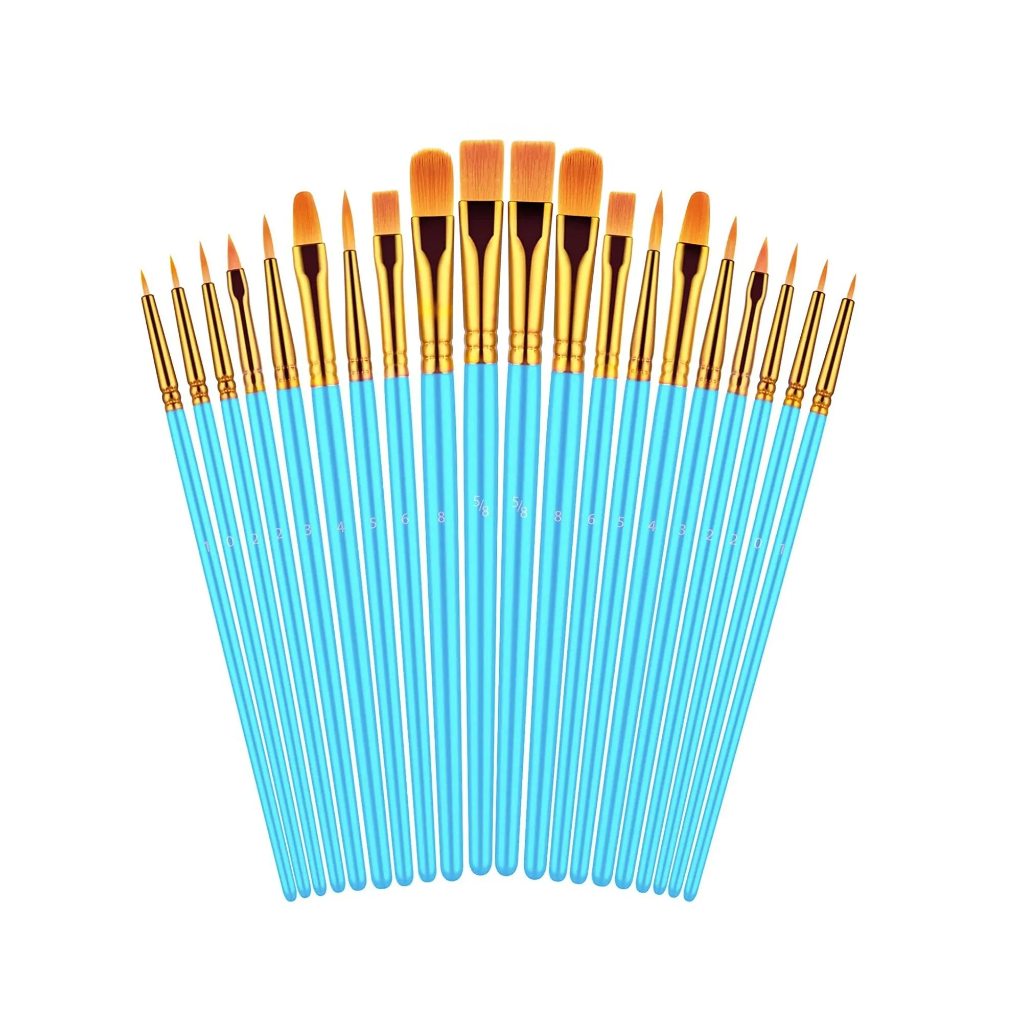 Paint Brushes Set | 20 Pcs Paint Brushes for Acrylic Painting | Oil Watercolor Acrylic Paint Brush