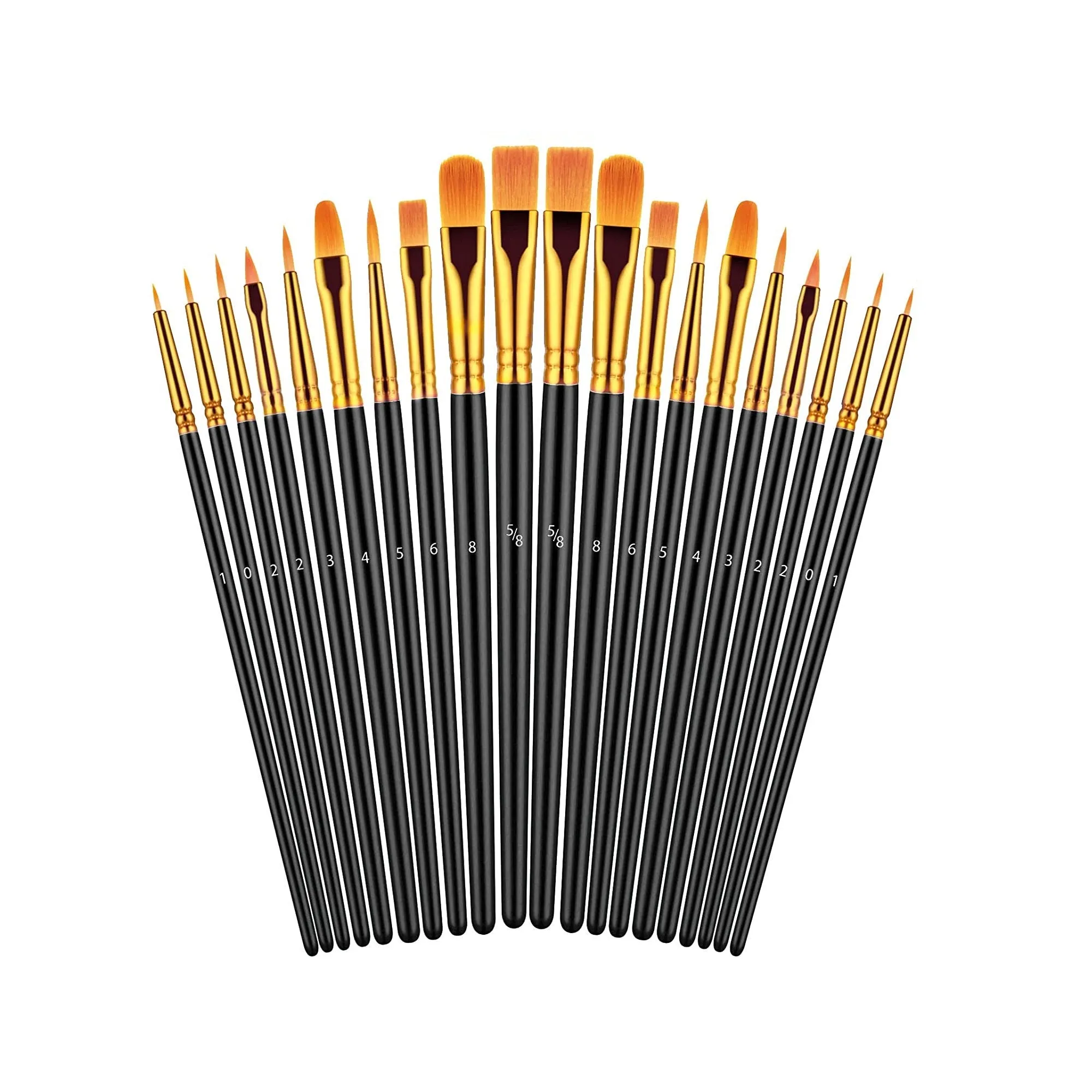 Paint Brushes Set | 20 Pcs Paint Brushes for Acrylic Painting | Oil Watercolor Acrylic Paint Brush
