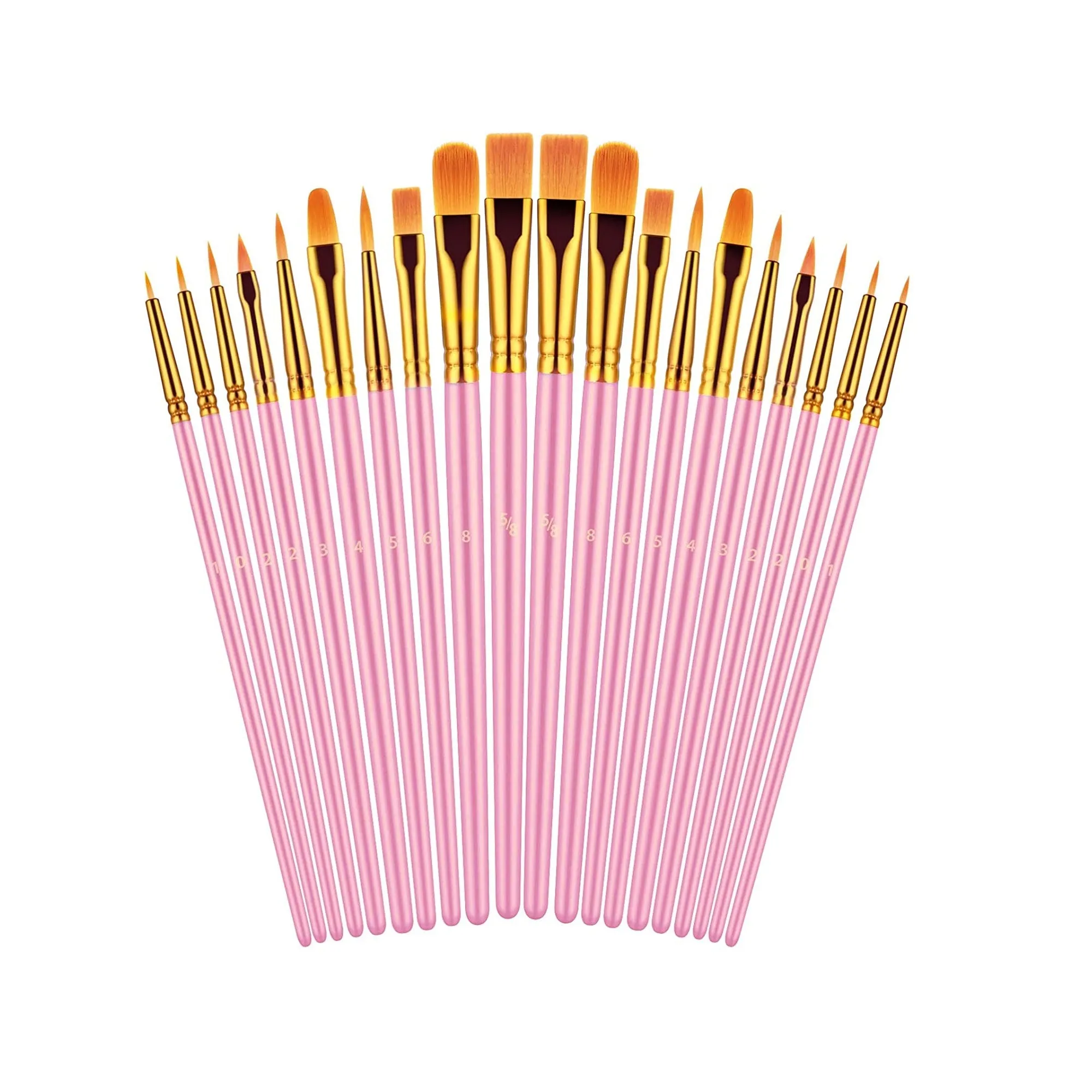 Paint Brushes Set | 20 Pcs Paint Brushes for Acrylic Painting | Oil Watercolor Acrylic Paint Brush