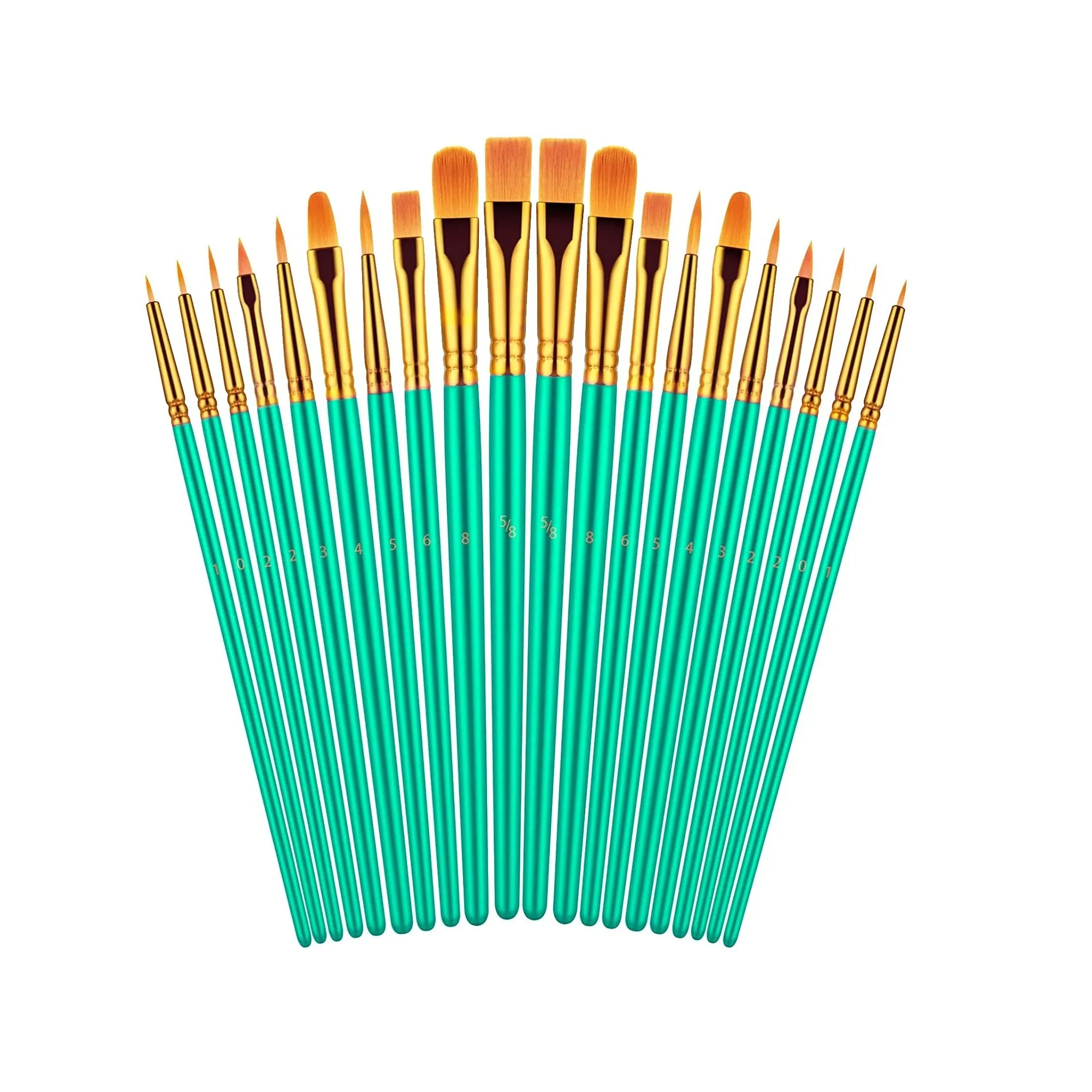 Paint Brushes Set | 20 Pcs Paint Brushes for Acrylic Painting | Oil Watercolor Acrylic Paint Brush