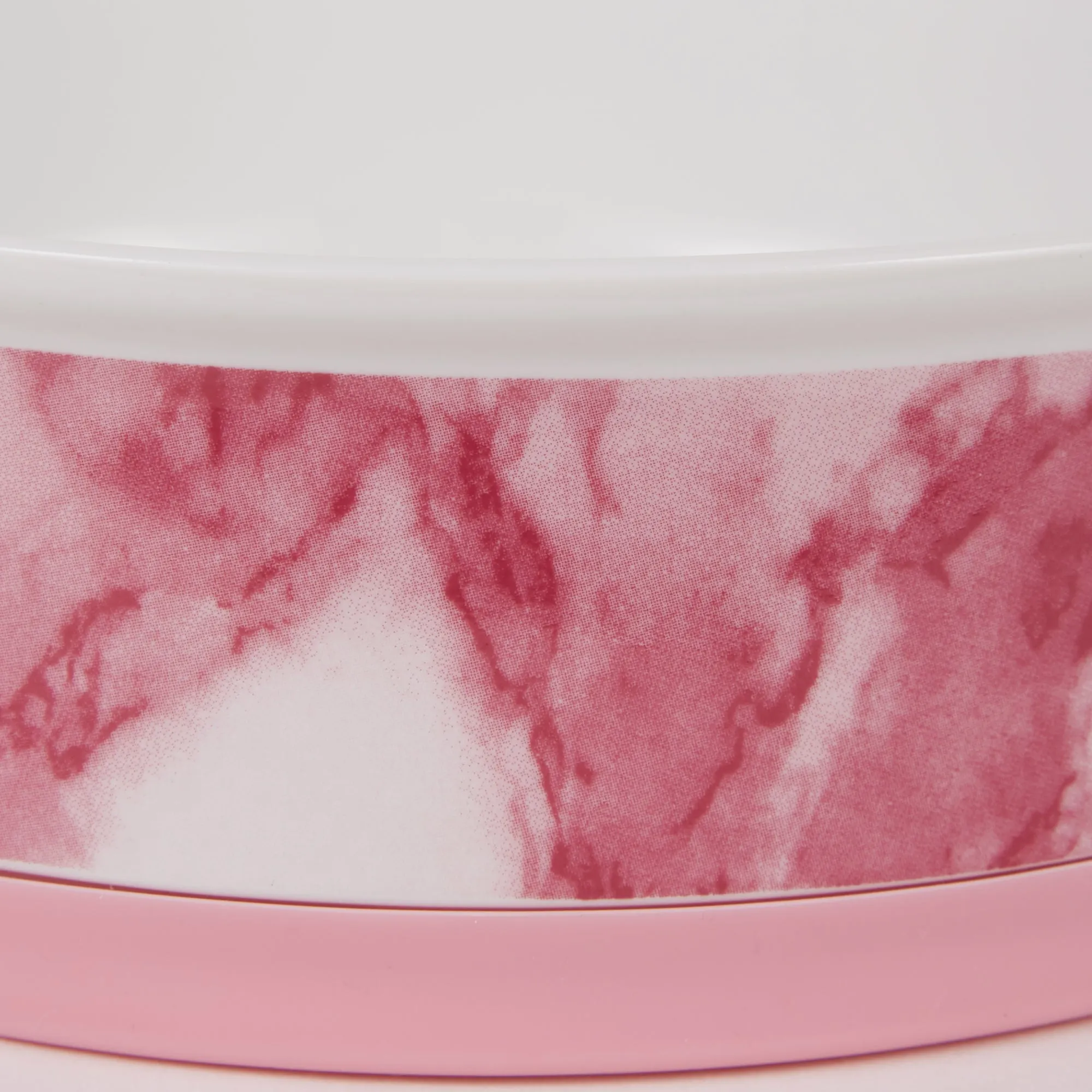 Pet Bowl Pink Marble Medium 6Dx2H Set of 2