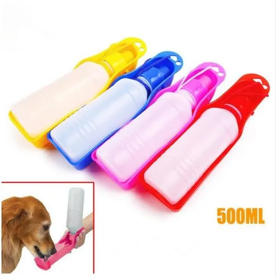 Pet Care portable Water bottle 250ML Outdoor Portable Pet Dog Water Bottles Fordable Tank Drinking Design Travelling Bowl Feeding