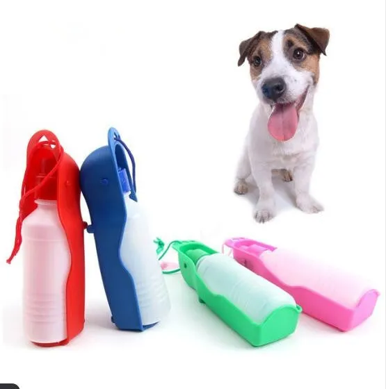 Pet Care portable Water bottle 250ML Outdoor Portable Pet Dog Water Bottles Fordable Tank Drinking Design Travelling Bowl Feeding