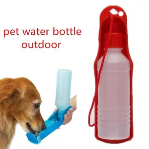 Pet Care portable Water bottle 250ML Outdoor Portable Pet Dog Water Bottles Fordable Tank Drinking Design Travelling Bowl Feeding