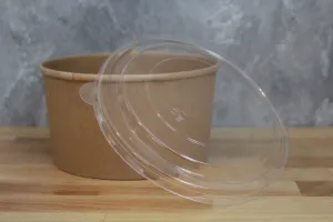 PET Lid for Kraft Salad Bowl (300pcs) | 500/750/1000ml | Recyclable