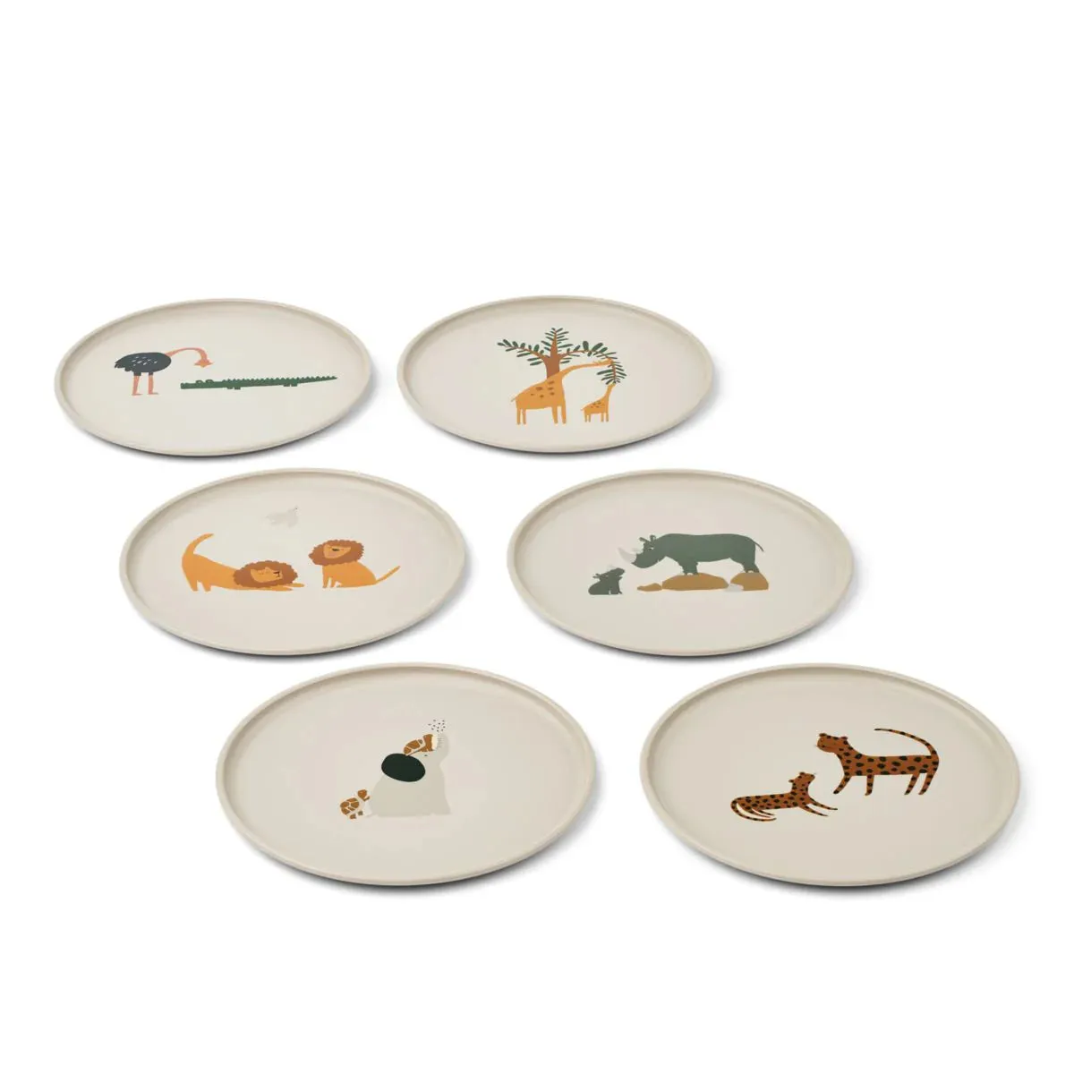 Plates - Remco - Set Of 6 - All Together/Sandy