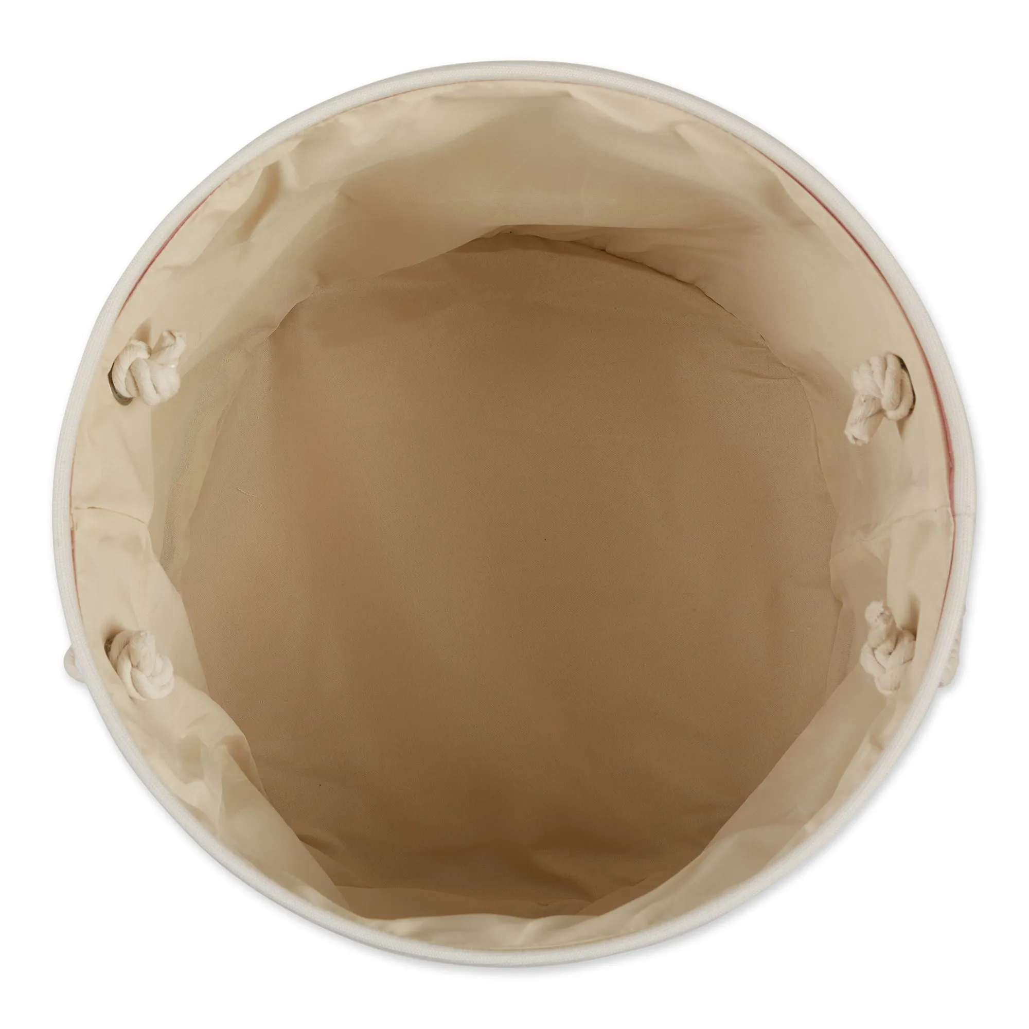 Polyester Pet Bin Stripe With Paw Patch Rose Round Medium 12X15X15