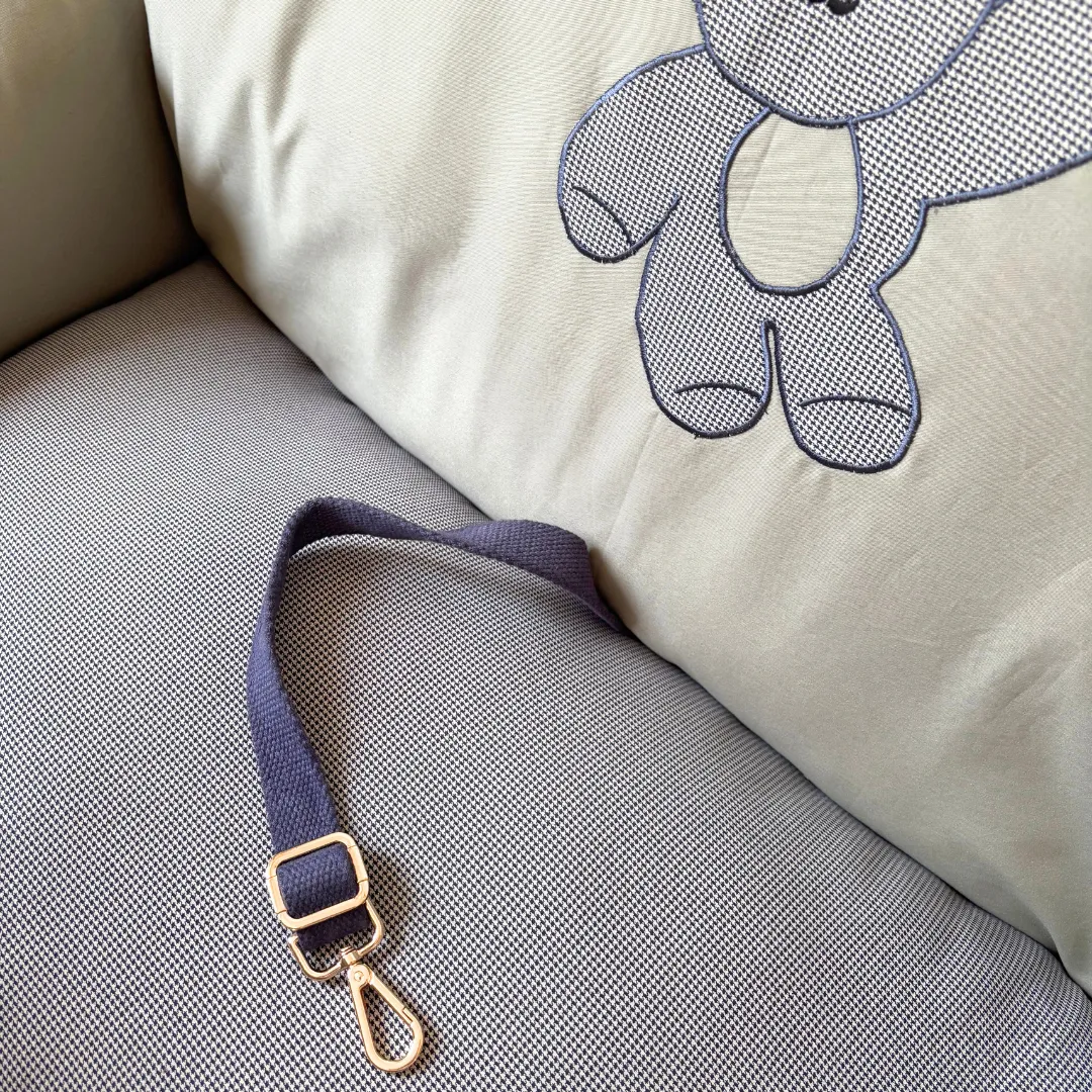 PoochMate Dog Travel Bed Large : Mint & Blue Teddy