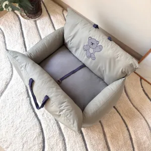 PoochMate Dog Travel Bed Large : Mint & Blue Teddy