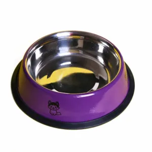 Printed Stainless Steel Bowl with Anti-Skid Rubber Base for Pets
