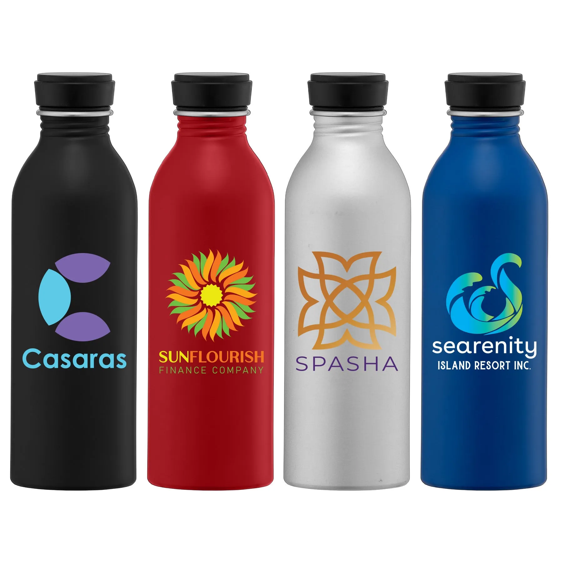 Promotional Rio 17 oz. Single Wall Aluminum Water Bottle Printed in Full Color