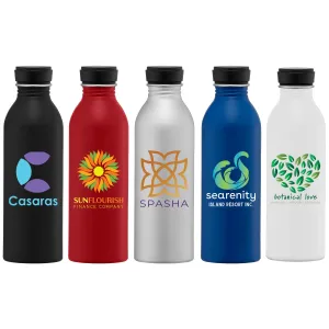 Promotional Rio 17 oz. Single Wall Aluminum Water Bottle Printed in Full Color
