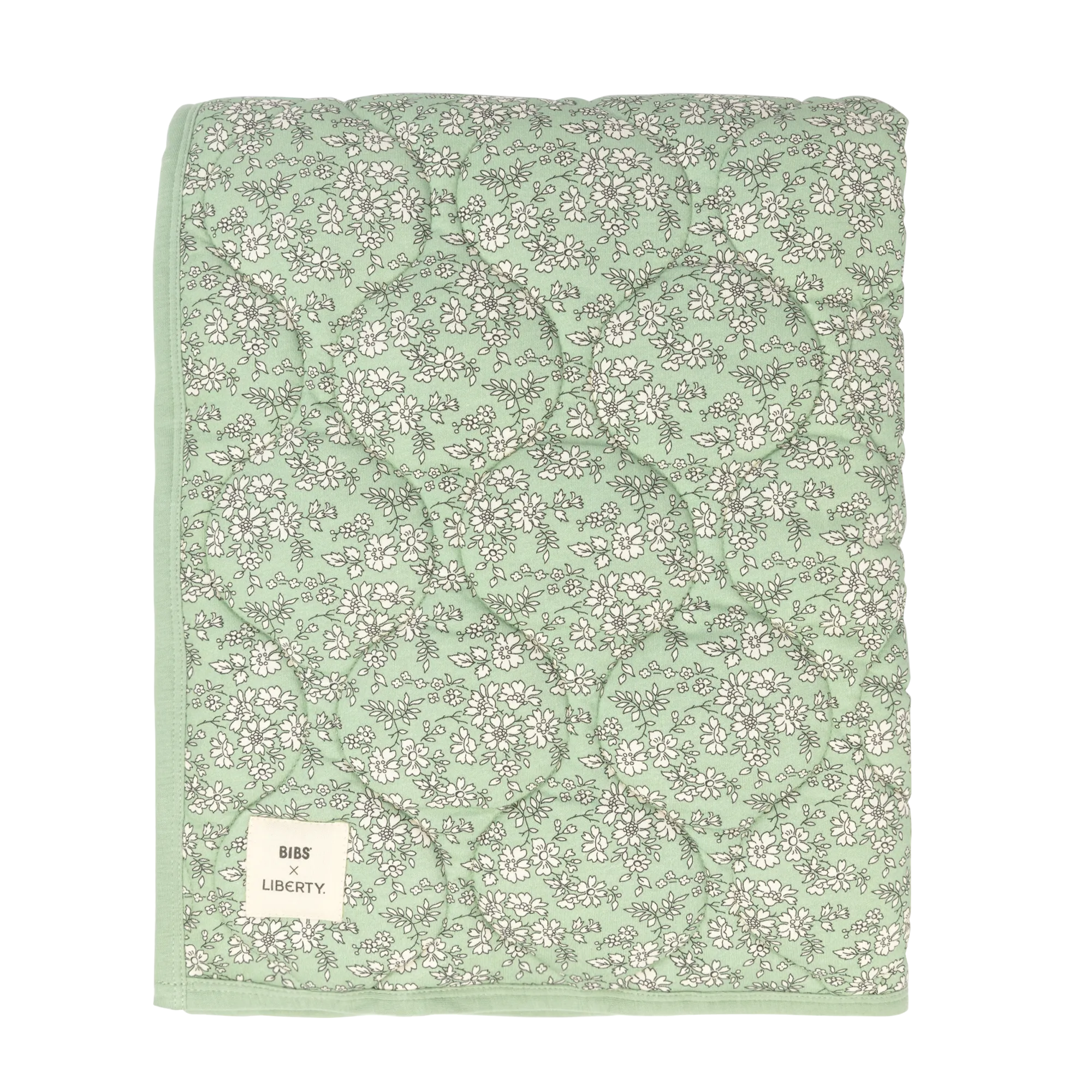 Quilted Blanket - Organic Cotton - Liberty Collection - Capel - Sage